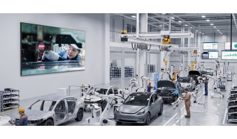 Nhà sản xuất ô tô toàn cầu nâng cao an toàn nhà máy với màn hình dvLED 231 inch