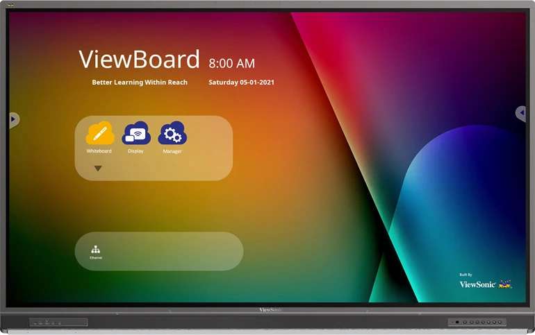 Màn Hình Tương Tác ViewSonic ViewBoard IFP6552-1CF – 65 inch 4K, Cảm Ứng 33 Điểm, USB-C, Âm Thanh Đa Phương Tiện, Quản Lý myViewBoard
