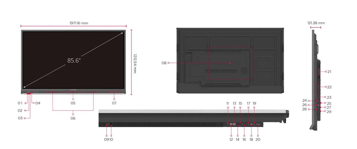 Màn Hình Tương Tác ViewSonic ViewBoard IFP8652-2F – 86” 4K EDLA, USB-C, Android 13