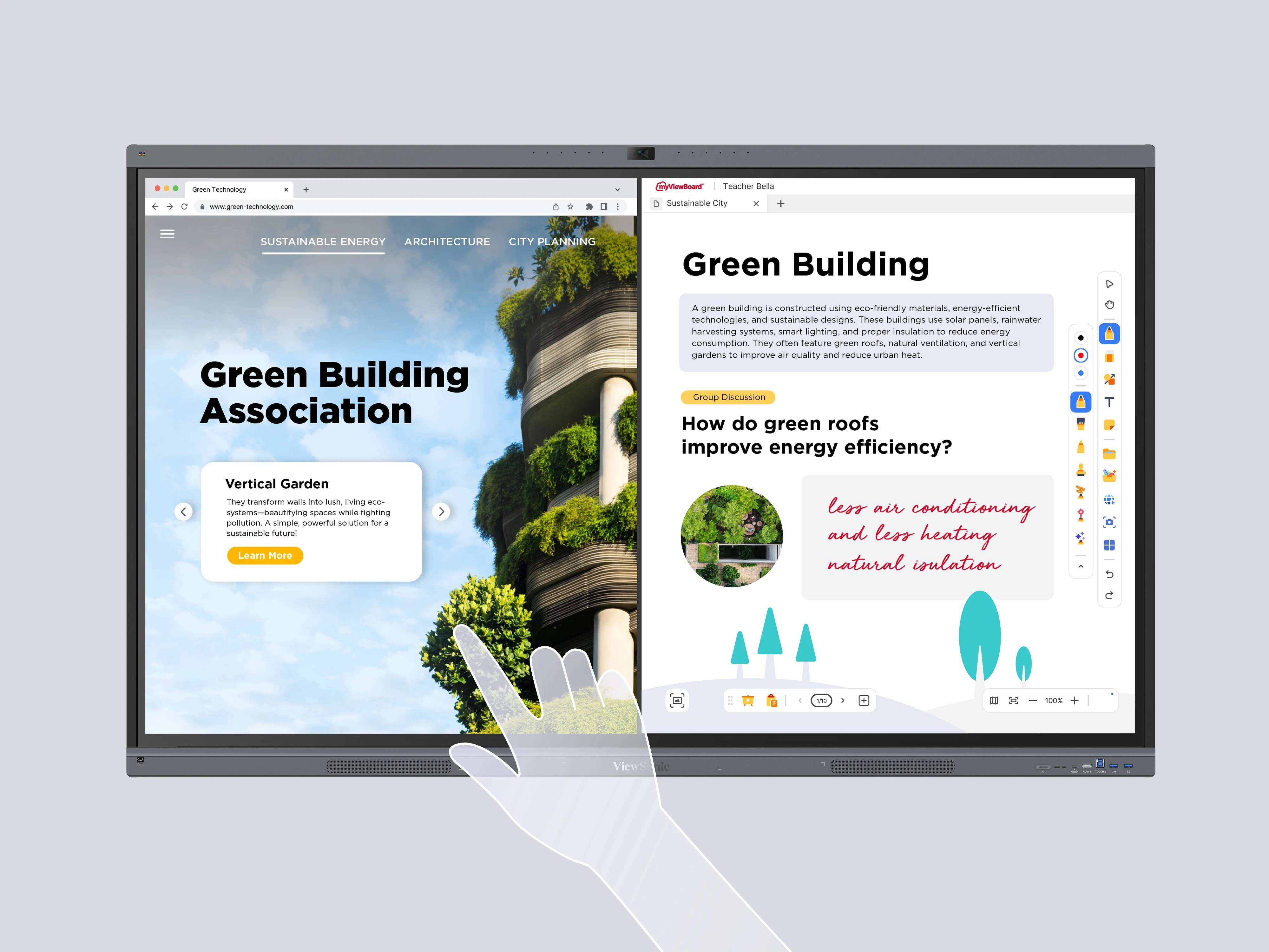 Màn Hình Tương Tác ViewSonic ViewBoard IN7521C-2C – 75 inch 4K EDLA, Camera 50MP, Mic 8 Mảng, USB-C, Android 14 Được Google Chứng Nhận