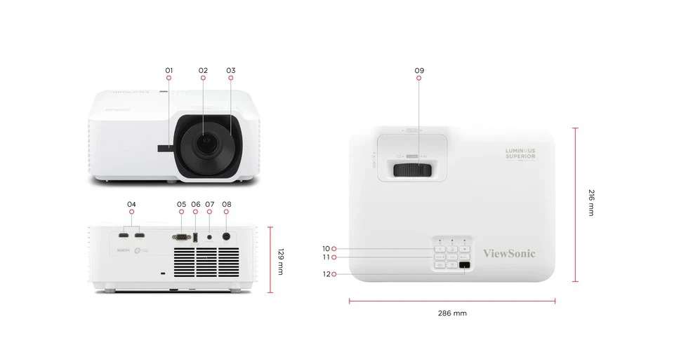 Máy chiếu laser ViewSonic LSD400HD – 4.000 ANSI Lumens, Full HD 1080p dành cho doanh nghiệp và giáo dục