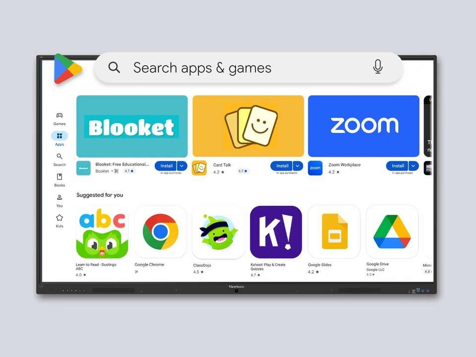 Google Docs, Sheets, Slides và Google Drive trên màn hình tương tác ViewBoard IFP7541