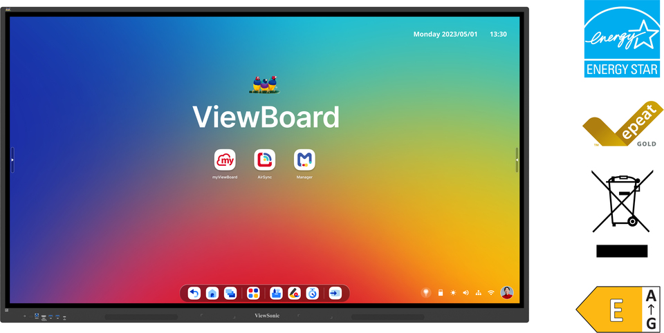 Màn hình tương tác ViewBoard 86 inch định hình không gian hiển thị