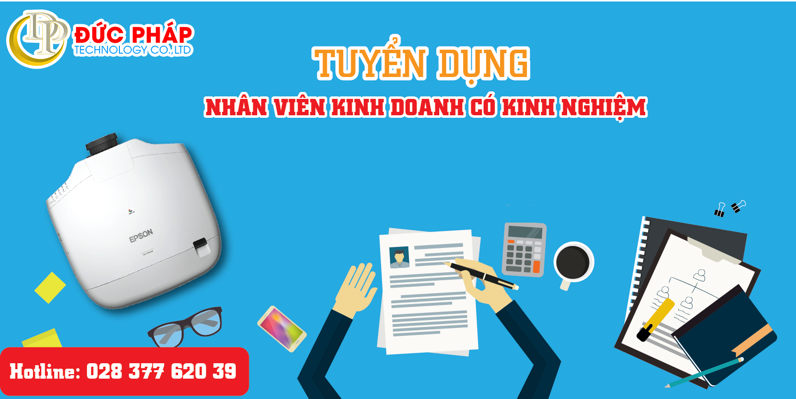 Đức Pháp tuyển dụng Nhân Viên Kinh Doanh Thiết Bị Máy Văn Phòng